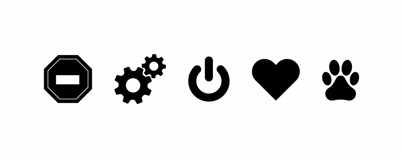 a list of shapes and icons for a brand logo